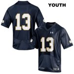 Notre Dame Fighting Irish Youth Paul Moala #13 Navy Under Armour No Name Authentic Stitched College NCAA Football Jersey IWF0899JZ